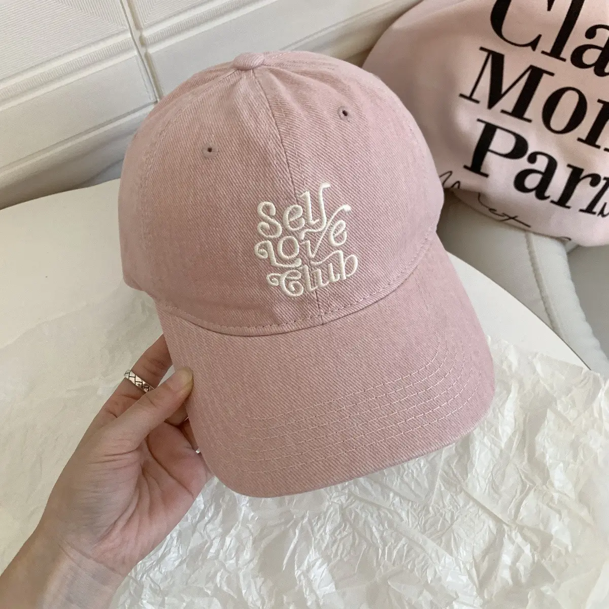 Black Embroidered Baseball Cap for Women 2025 - Image 3