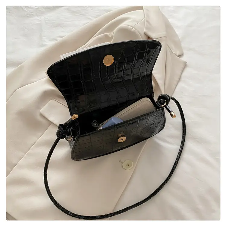 Brown Crocodile Embroidered Crossbody Bag for Women — feature 16