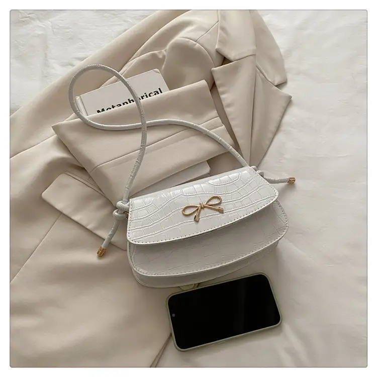 Brown Crocodile Embroidered Crossbody Bag for Women — feature 17