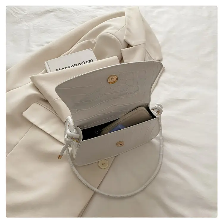 Brown Crocodile Embroidered Crossbody Bag for Women — feature 19