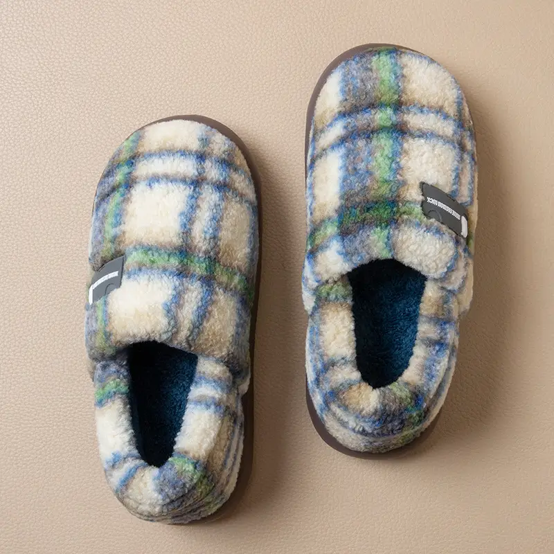 Fashion Cotton Slippers Winter 2025 New Women's Home Closed-Back Maternity Shoes Thickened Warm Non-Slip Plush Outdoor Wear - Image 3