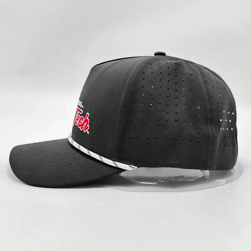 Blue Laser Perforated Baseball Cap with Logo Customization - Image 12
