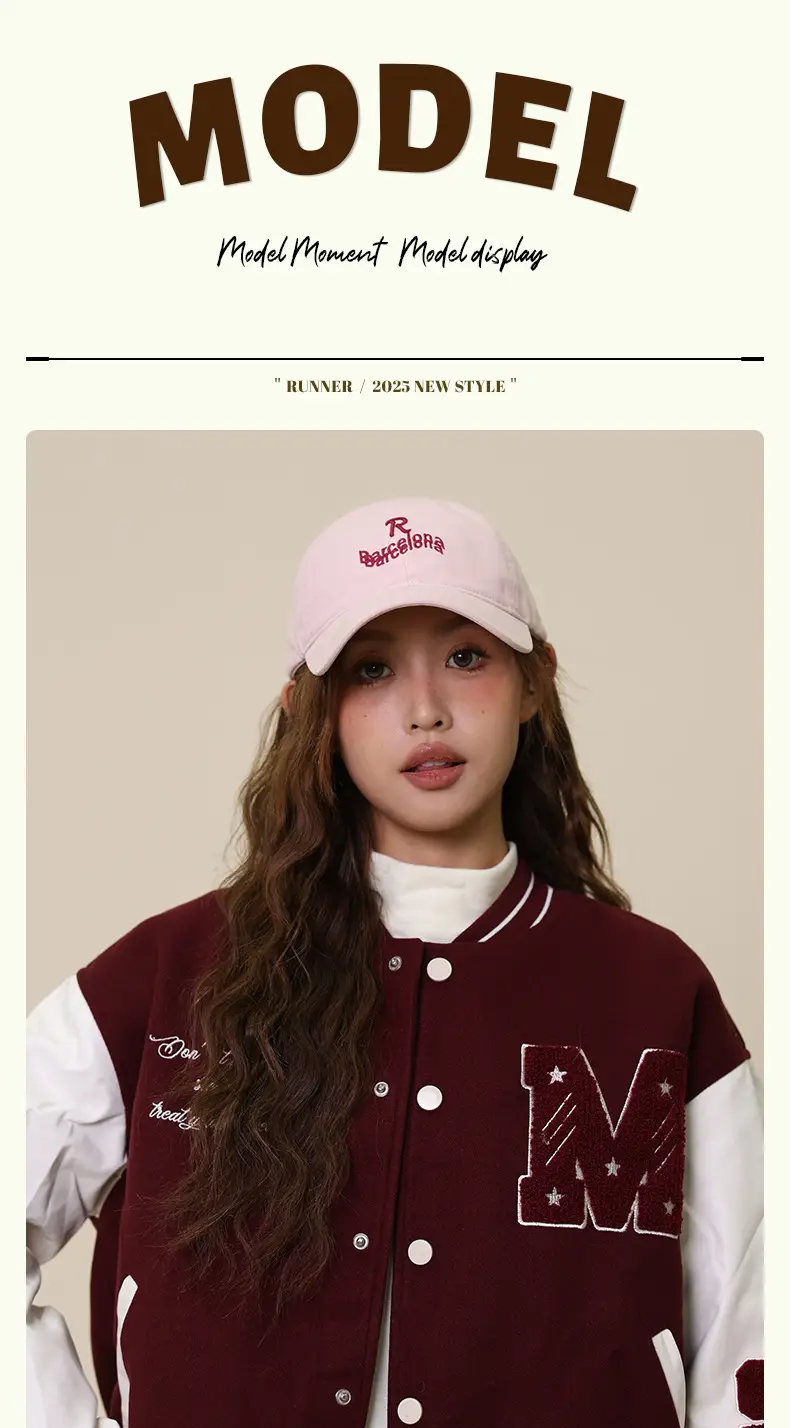 Black Embroidered Baseball Cap for Women with Wide Bristle — feature 5
