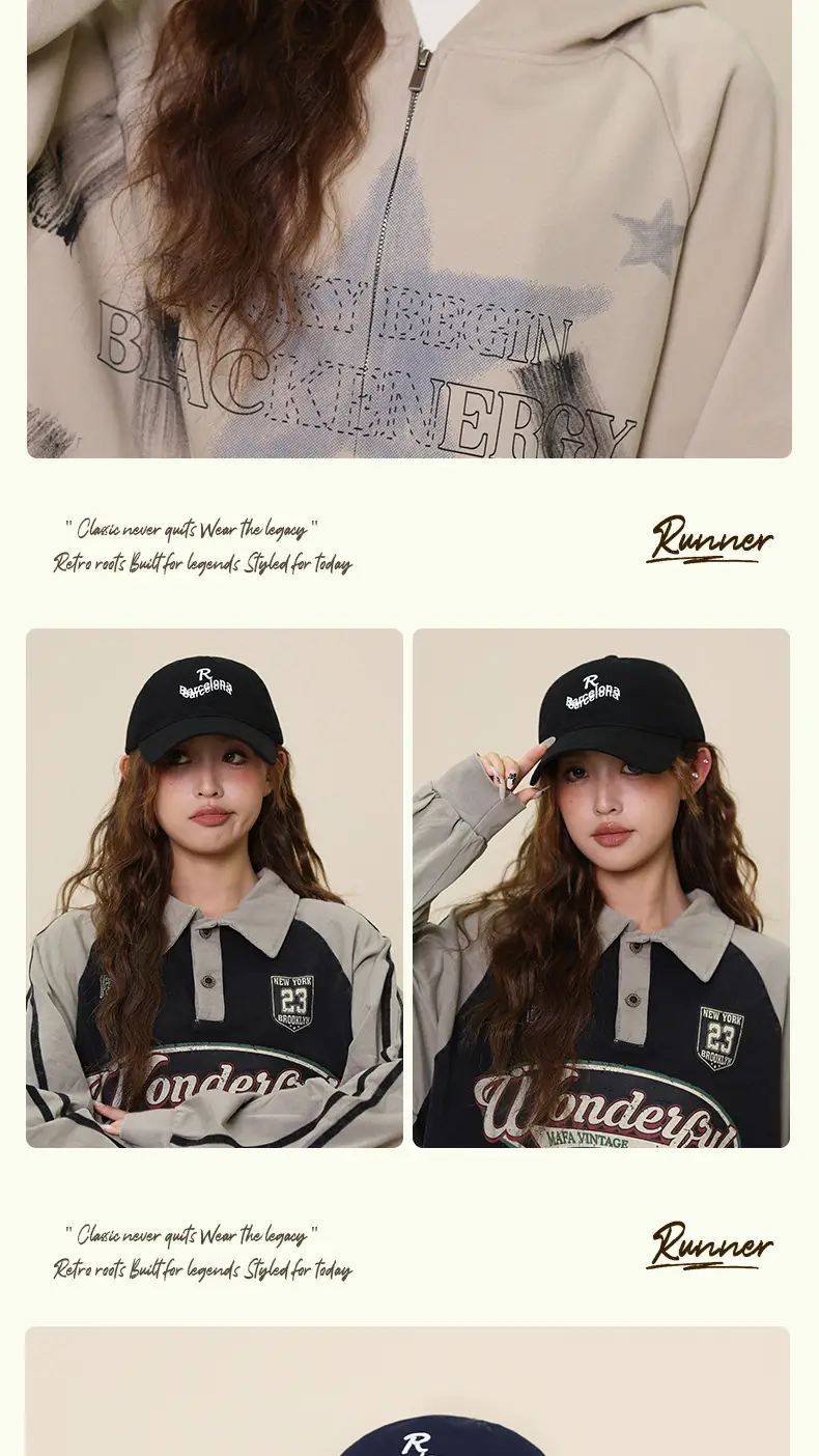 Black Embroidered Baseball Cap for Women with Wide Bristle — feature 8
