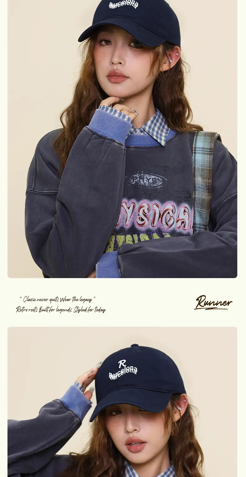 Black Embroidered Baseball Cap for Women with Wide Bristle — feature 9