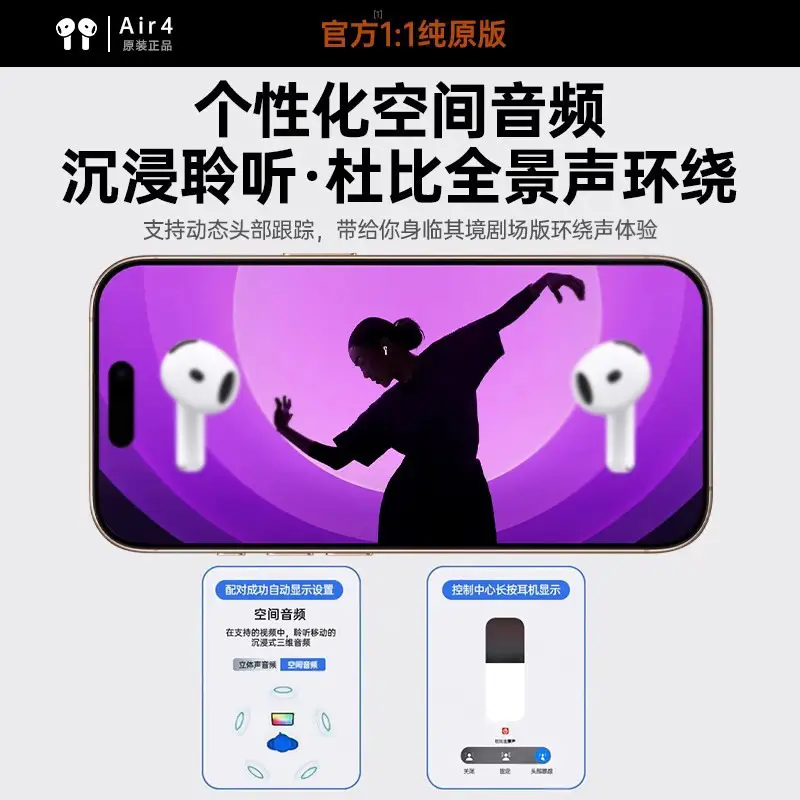 2026 Huaqiangbei Air4 Bluetooth Headset with ANC