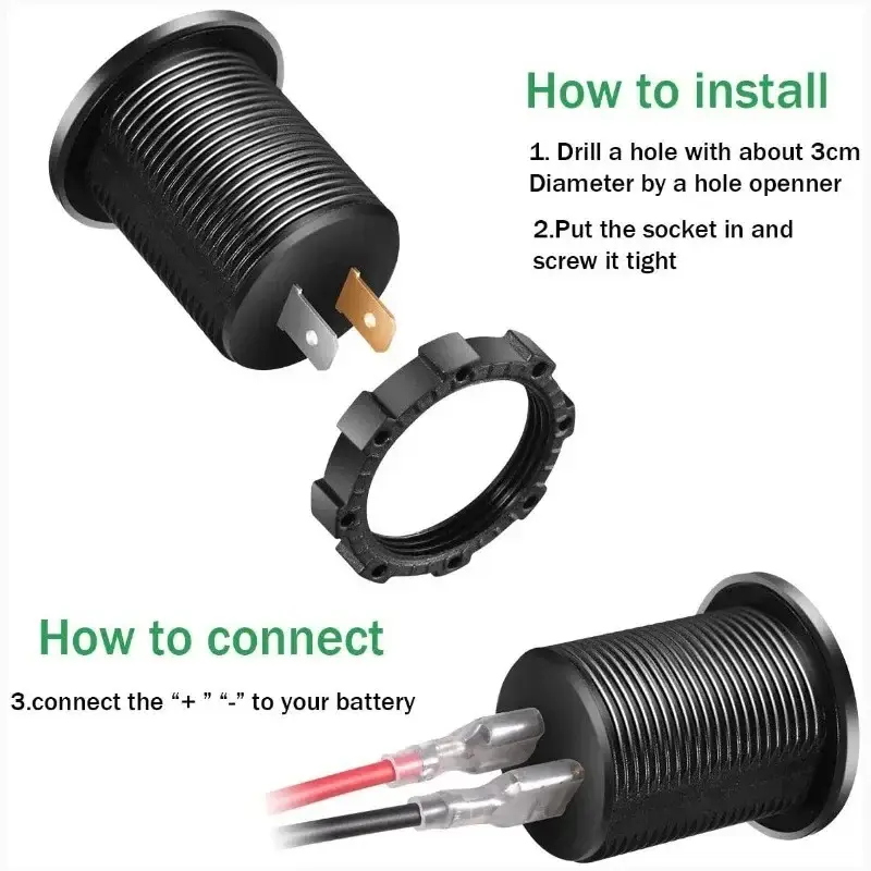 Waterproof Car Charger Type-C Fast Charging Plug for Smartphones - Image 4