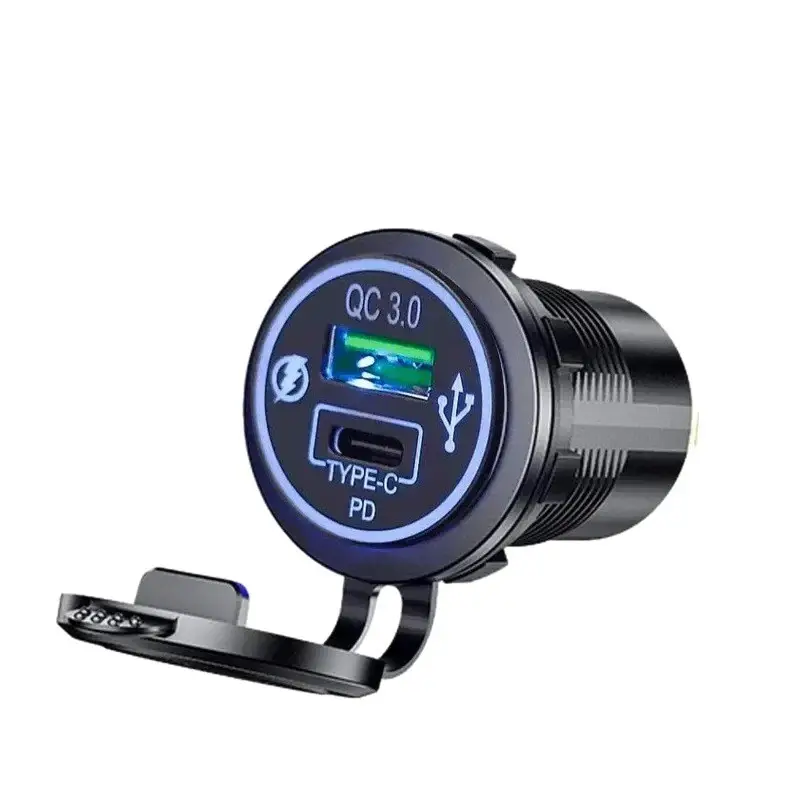 Waterproof Car Charger Type-C Fast Charging Plug for Smartphones - Image 5