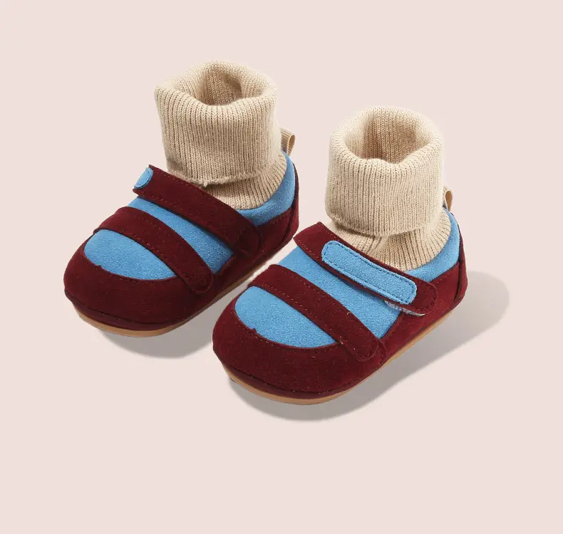 Autumn New Infant Toddler Shoes 6-12 Months Shoes and Socks Integrated Male and Female Baby Soft Bottom Baby Shoes Spring & Fall — feature 25