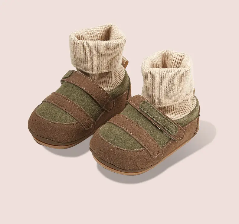 Autumn New Infant Toddler Shoes 6-12 Months Shoes and Socks Integrated Male and Female Baby Soft Bottom Baby Shoes Spring & Fall — feature 28