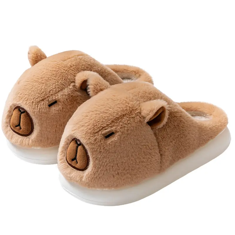 Kapibala Cotton Slippers for Women Winter 2025 New Indoor Home Thick Warm Fleece-Lined Cotton Slippers - Image 12