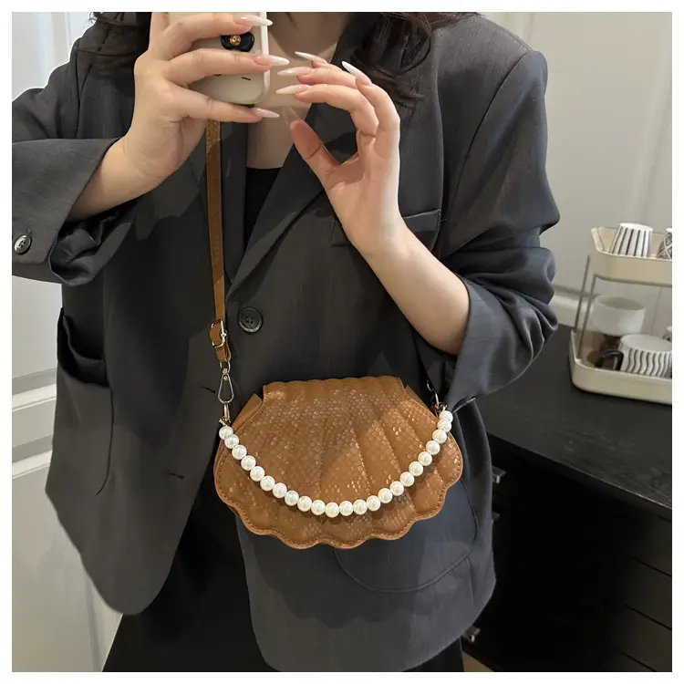Pink Pearl Embellished Crossbody Bag for Women — feature 7