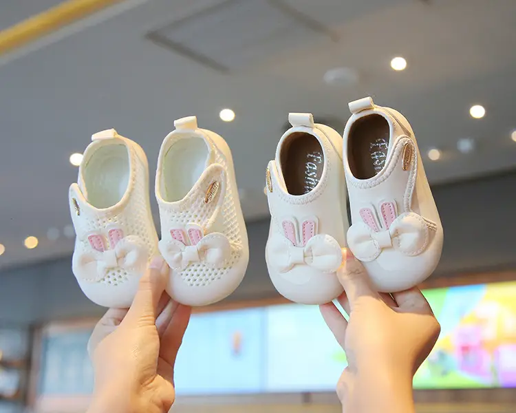 Baby Girl Baby Mesh Shoes Spring and Autum Baby Shoes 1 to 3 Years Old Indoor Soft Sole Anti-Heel Bow Princess Toddler Shoes — feature 12