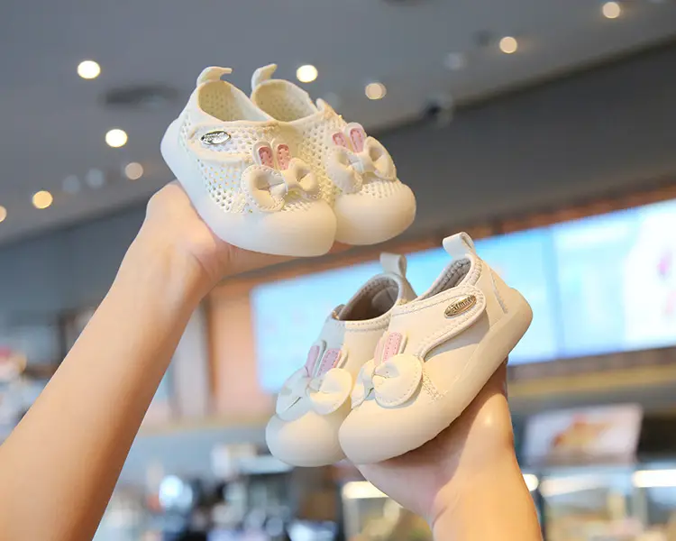 Baby Girl Baby Mesh Shoes Spring and Autum Baby Shoes 1 to 3 Years Old Indoor Soft Sole Anti-Heel Bow Princess Toddler Shoes — feature 13