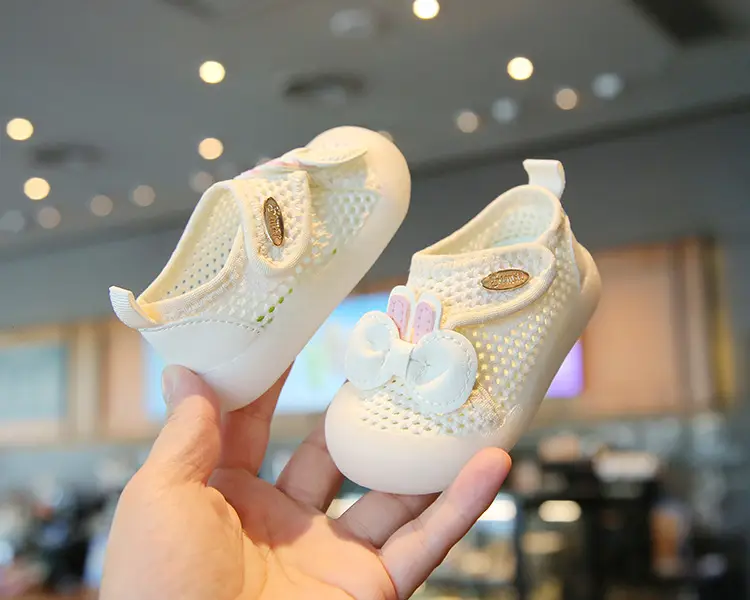 Baby Girl Baby Mesh Shoes Spring and Autum Baby Shoes 1 to 3 Years Old Indoor Soft Sole Anti-Heel Bow Princess Toddler Shoes — feature 4