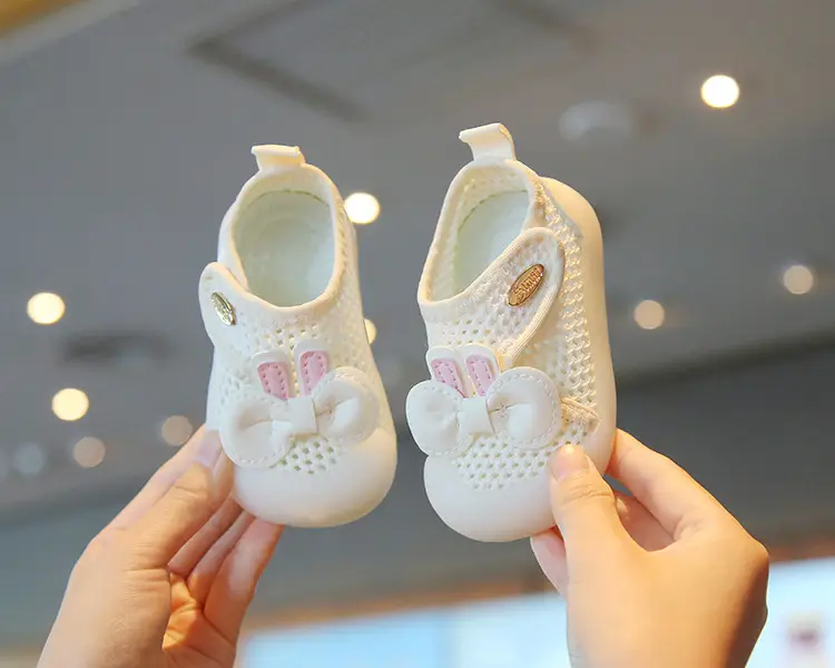 Baby Girl Baby Mesh Shoes Spring and Autum Baby Shoes 1 to 3 Years Old Indoor Soft Sole Anti-Heel Bow Princess Toddler Shoes — feature 5