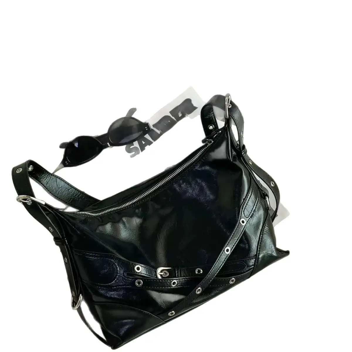 2026 Motorcycle Bag Oil Wax Punk Style Single Shoulder Tote