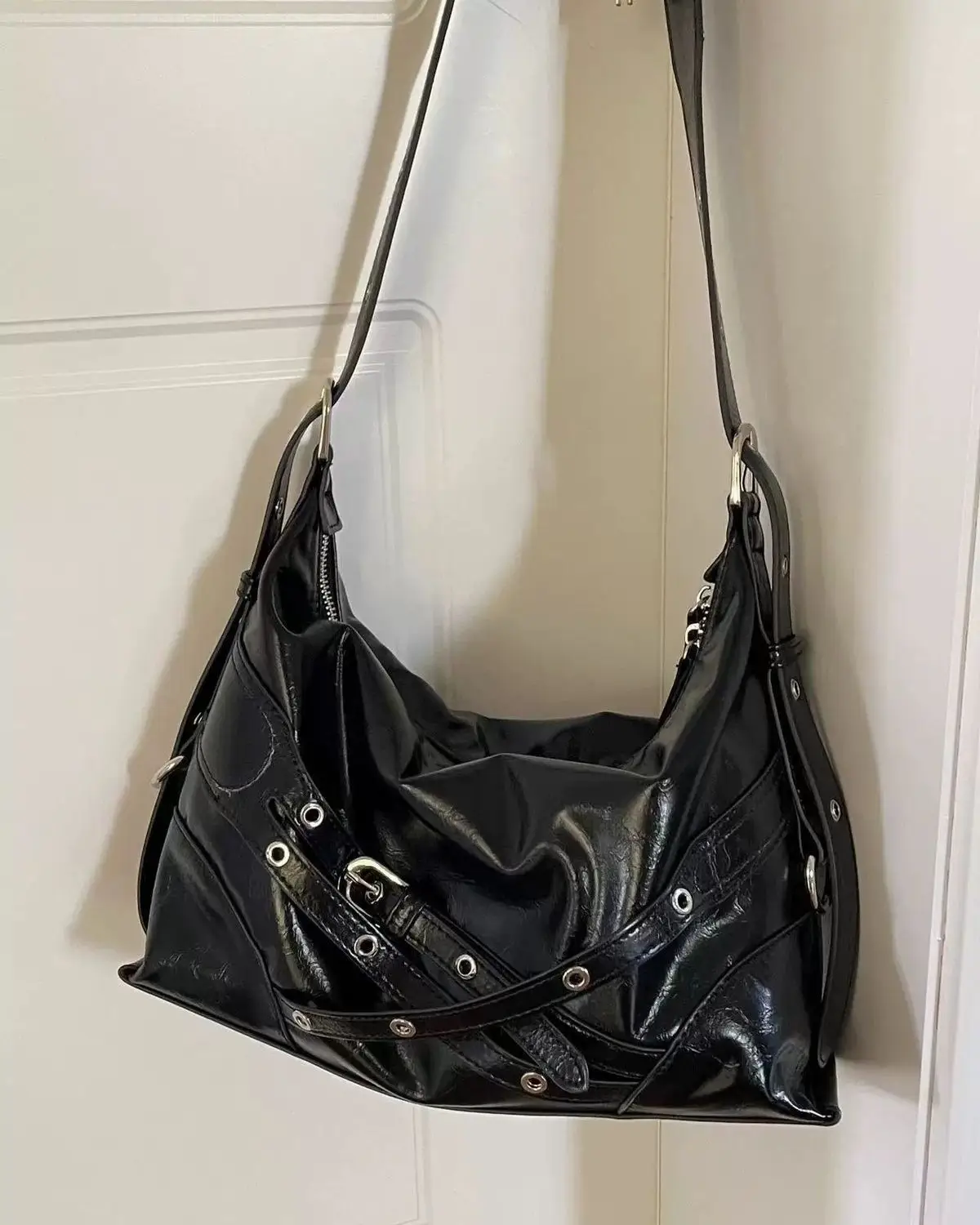 2026 Motorcycle Bag Oil Wax Punk Style Single Shoulder Tote — feature 10
