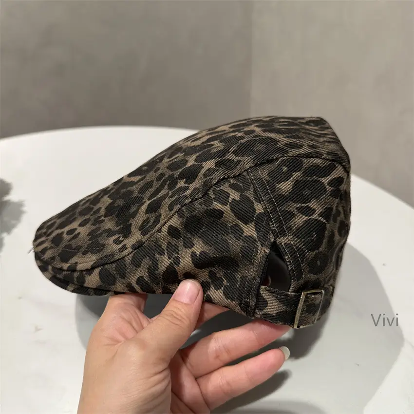 Leopard Print Forward Cap for Women - Image 5