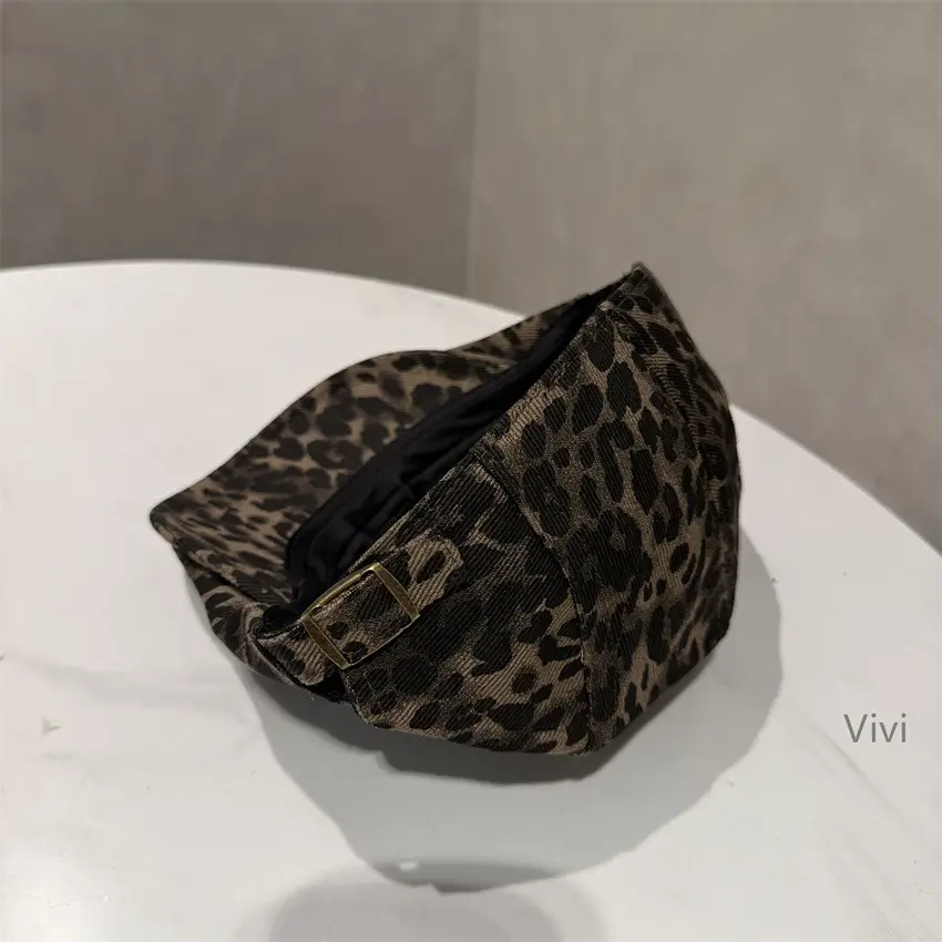 Leopard Print Forward Cap for Women — feature 5