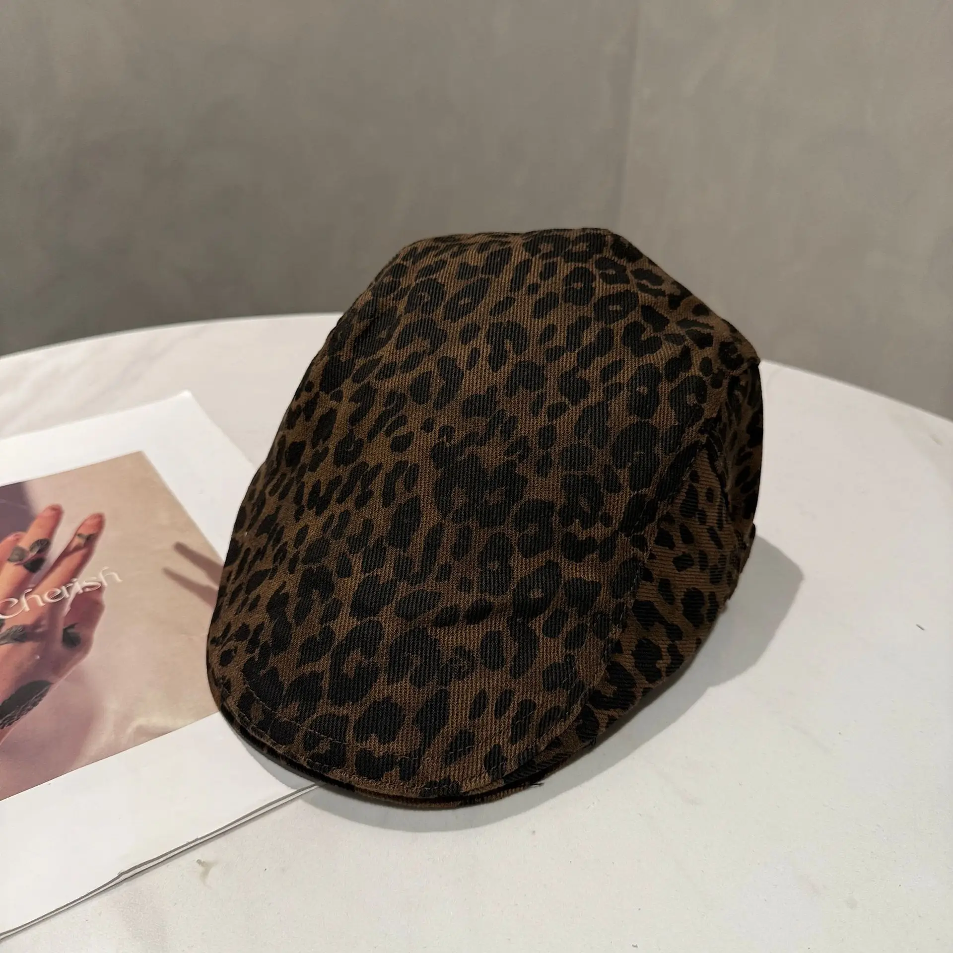 Leopard Print Forward Cap for Women - Image 3