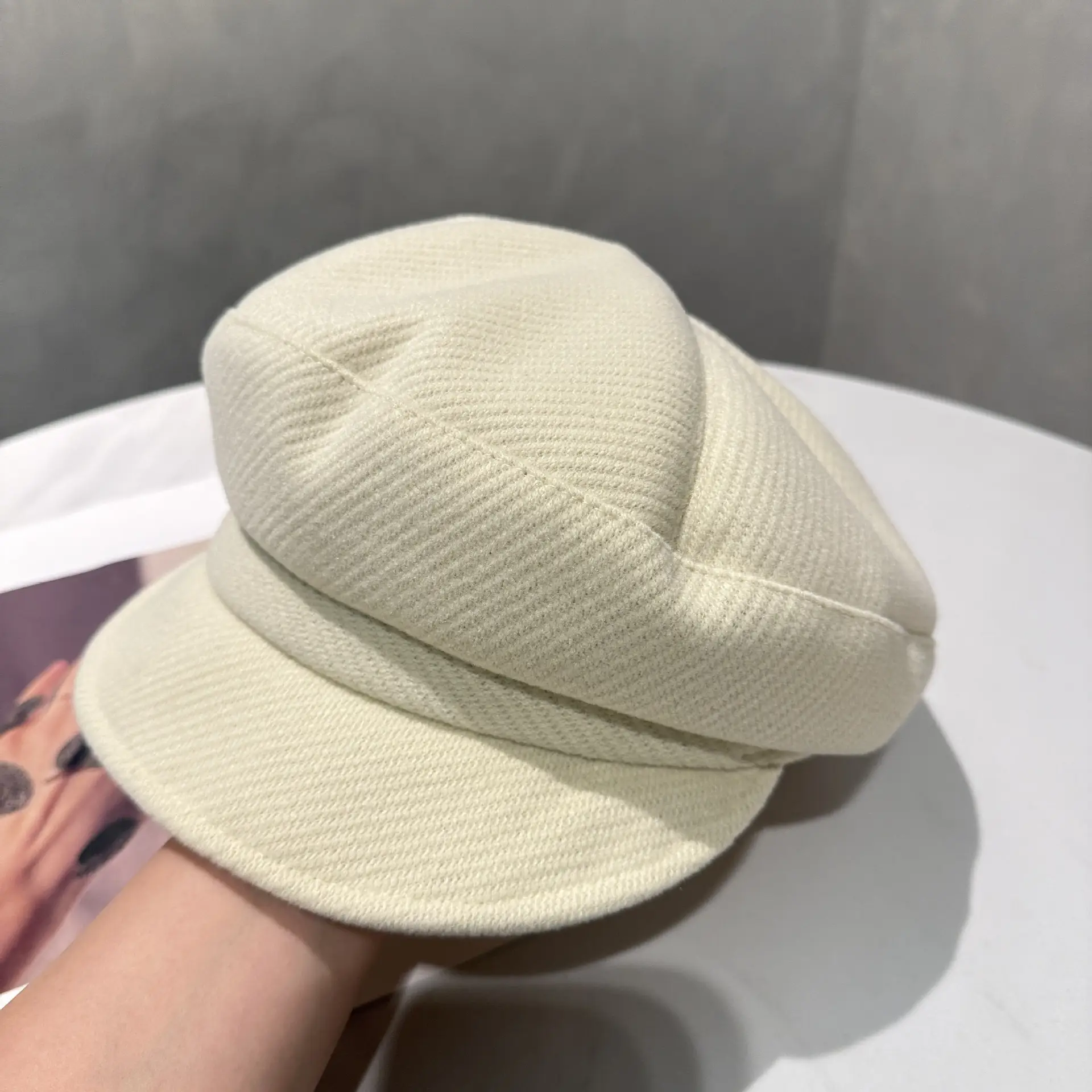 Women Korean Style Newsboy Cap Autumn Winter Large Head Circumference - Image 2