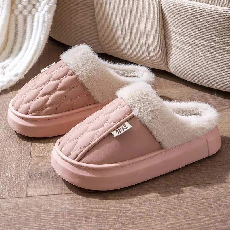 Women Waterproof Cotton Slippers Autumn Winter 2025