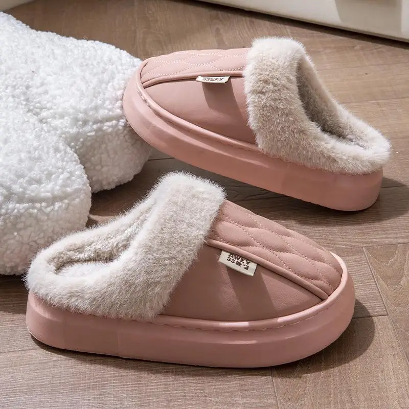 Women Waterproof Cotton Slippers Autumn Winter 2025