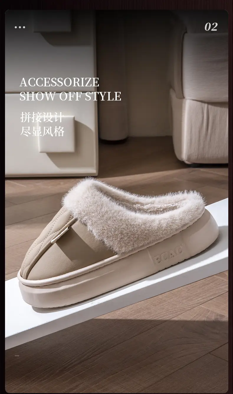 Women Waterproof Cotton Slippers Autumn Winter 2025 — feature 9