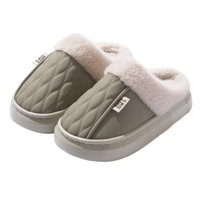 Women Waterproof Cotton Slippers Autumn Winter 2025