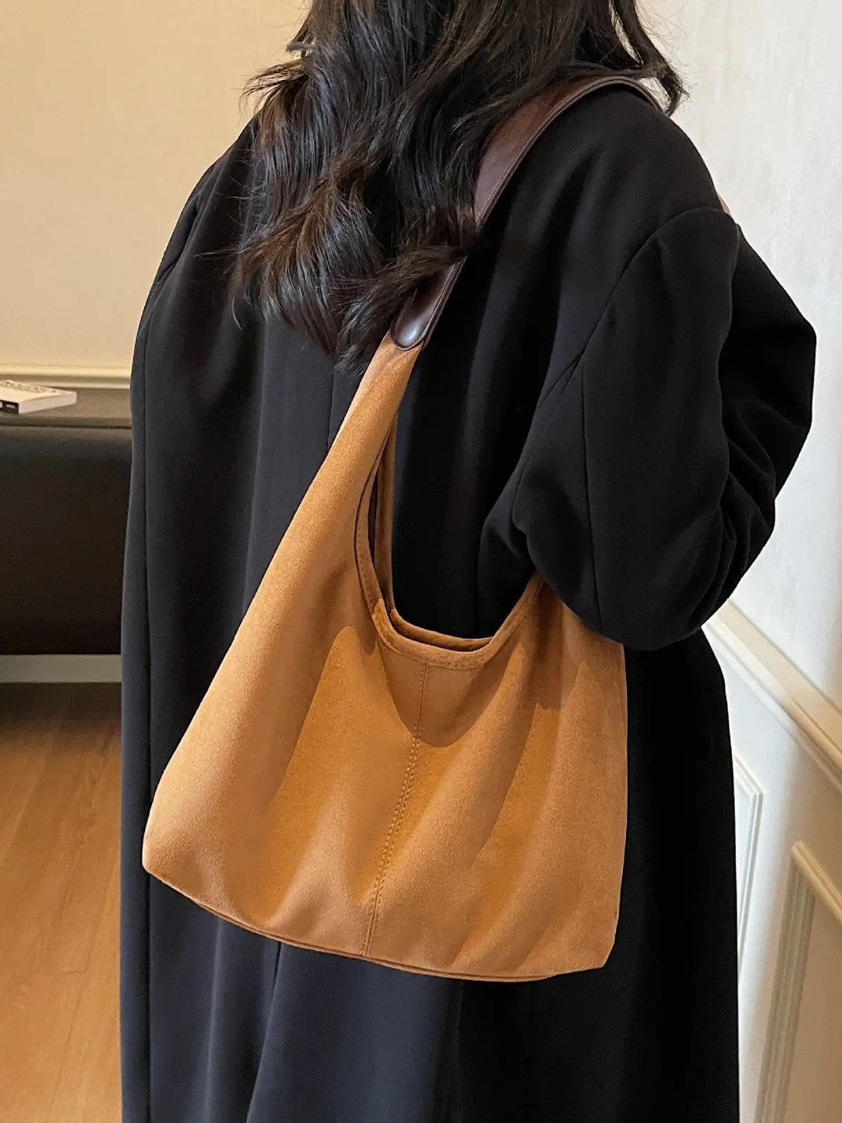Retro Frosted Single Shoulder Bag Large Capacity - Image 5
