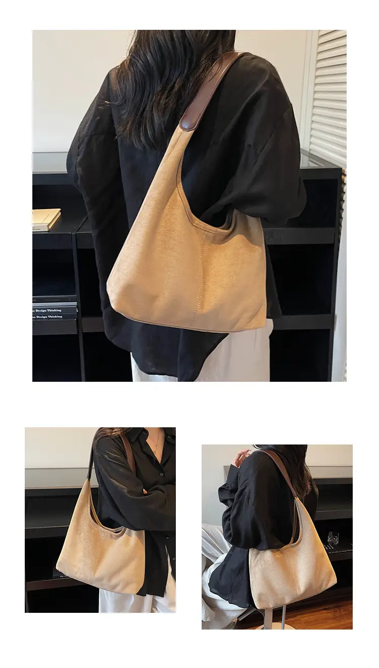 Retro Frosted Single Shoulder Bag Large Capacity — feature 13