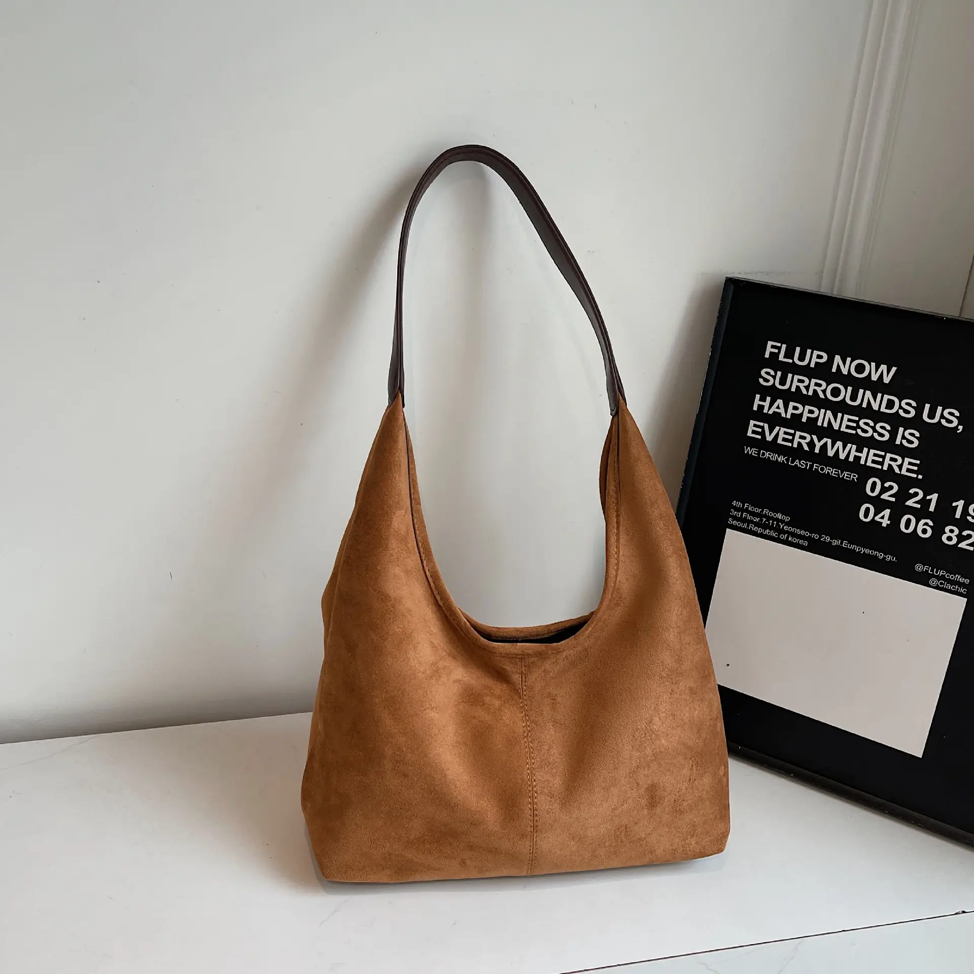 Retro Frosted Single Shoulder Bag Large Capacity - Image 2
