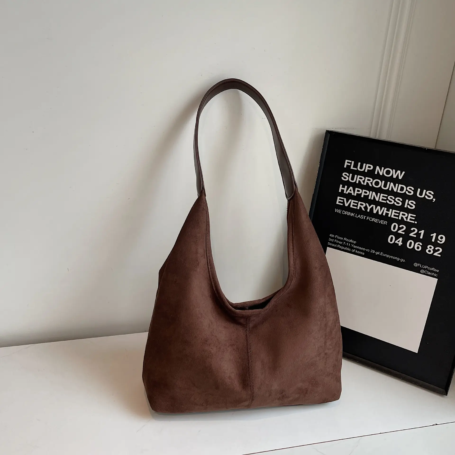 Retro Frosted Single Shoulder Bag Large Capacity - Image 4