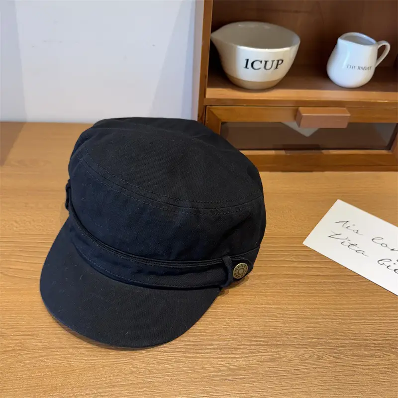 Women Vintage Washed Duckbill Cap Blue - Image 2