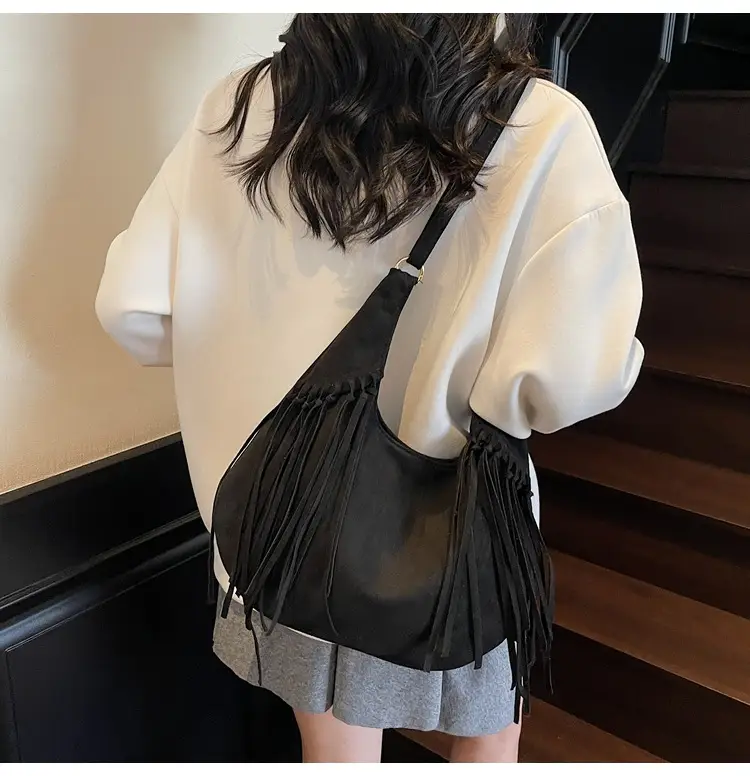Brown Fringed Suede Handbag for Women 2026 — feature 18