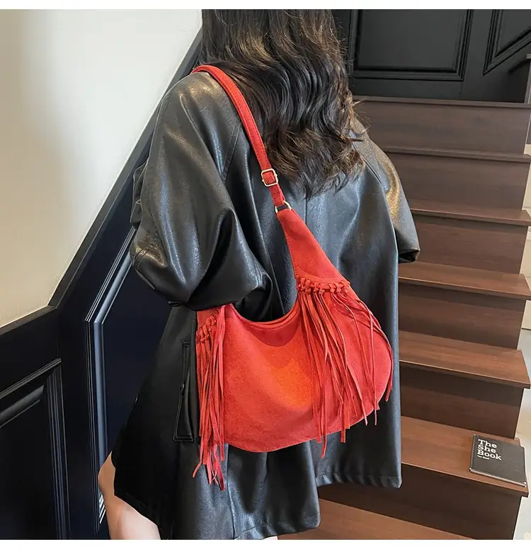 Brown Fringed Suede Handbag for Women 2026 — feature 26