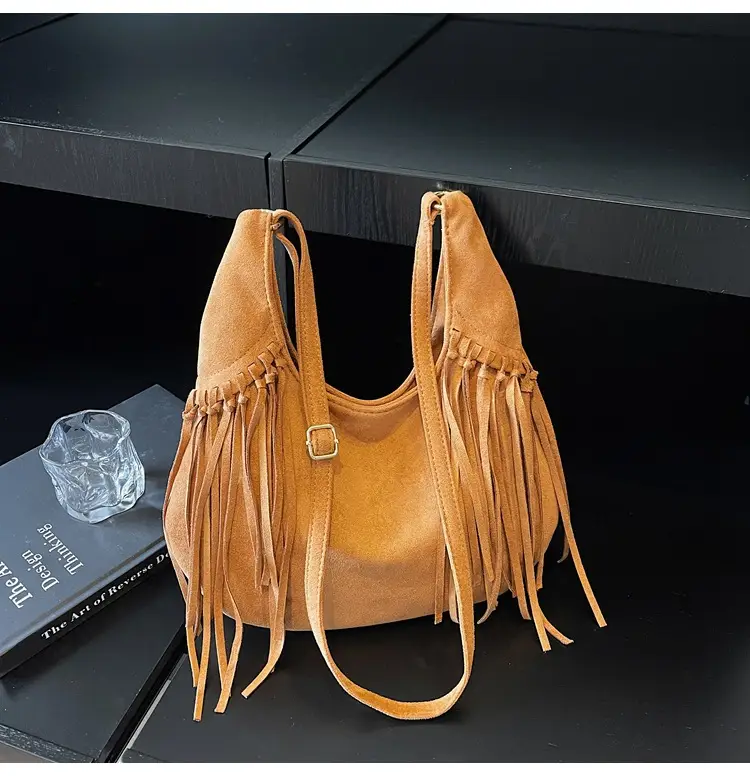 Brown Fringed Suede Handbag for Women 2026 — feature 28