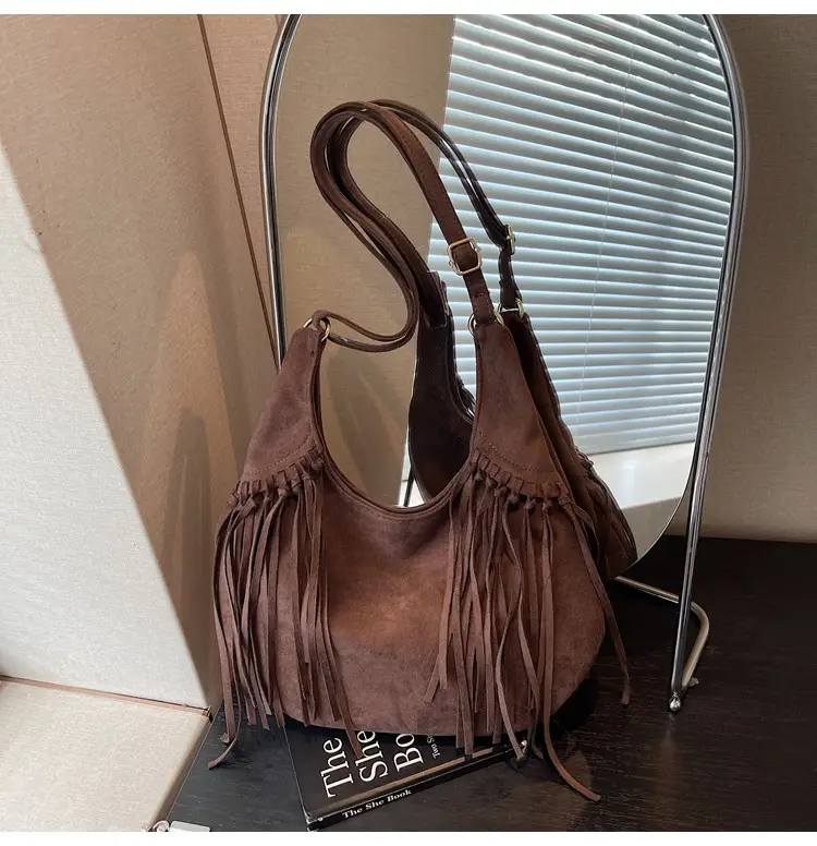 Brown Fringed Suede Handbag for Women 2026 — feature 30