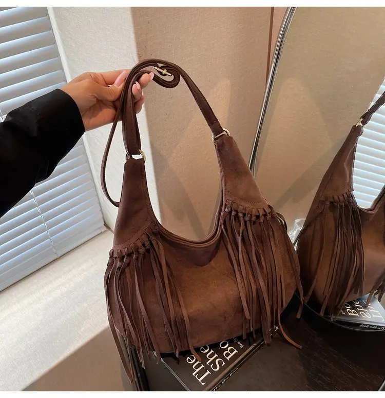 Brown Fringed Suede Handbag for Women 2026 — feature 31