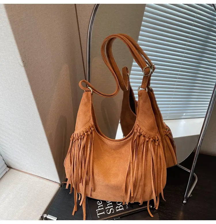 Brown Fringed Suede Handbag for Women 2026 — feature 32