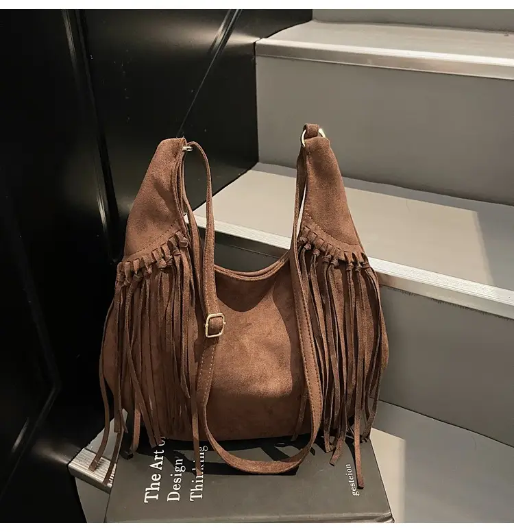 Brown Fringed Suede Handbag for Women 2026 — feature 34