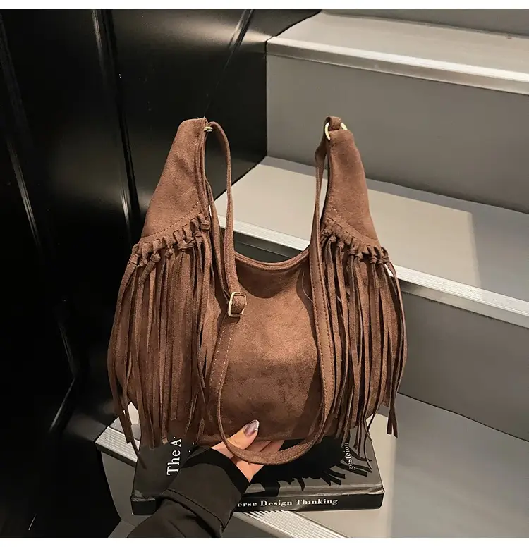 Brown Fringed Suede Handbag for Women 2026 — feature 35