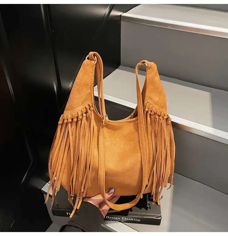 Brown Fringed Suede Handbag for Women 2026 — feature 37