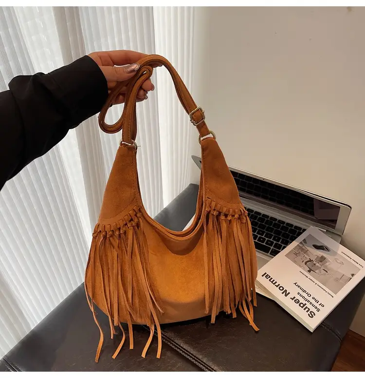 Brown Fringed Suede Handbag for Women 2026 — feature 42