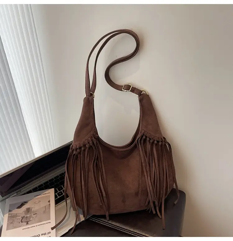 Brown Fringed Suede Handbag for Women 2026 — feature 45