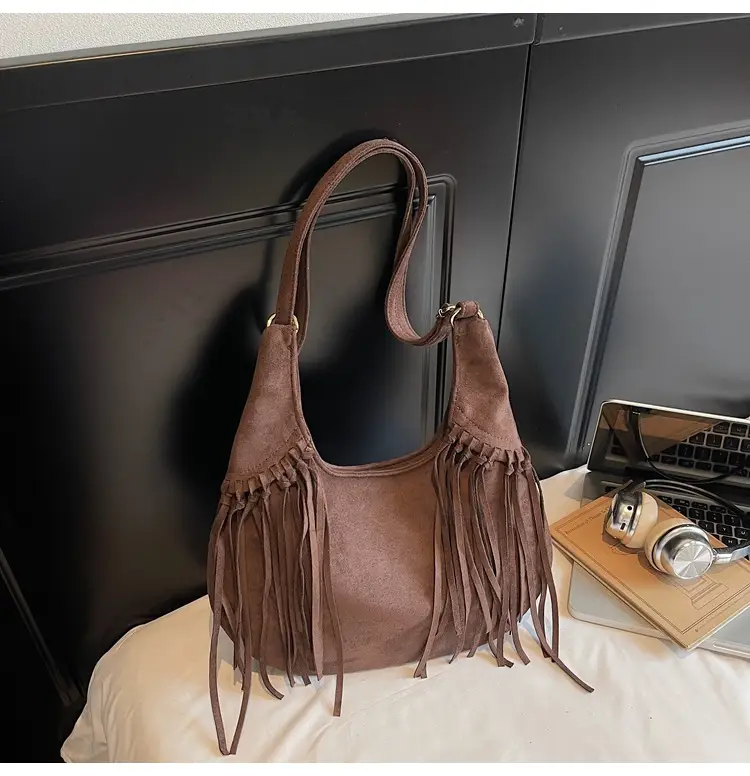 Brown Fringed Suede Handbag for Women 2026 — feature 48