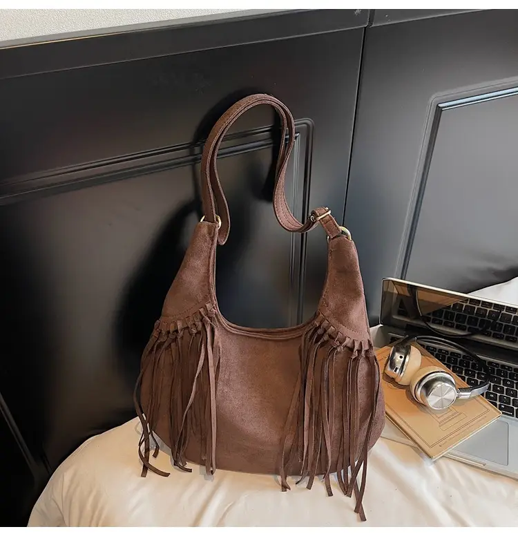 Brown Fringed Suede Handbag for Women 2026 — feature 49