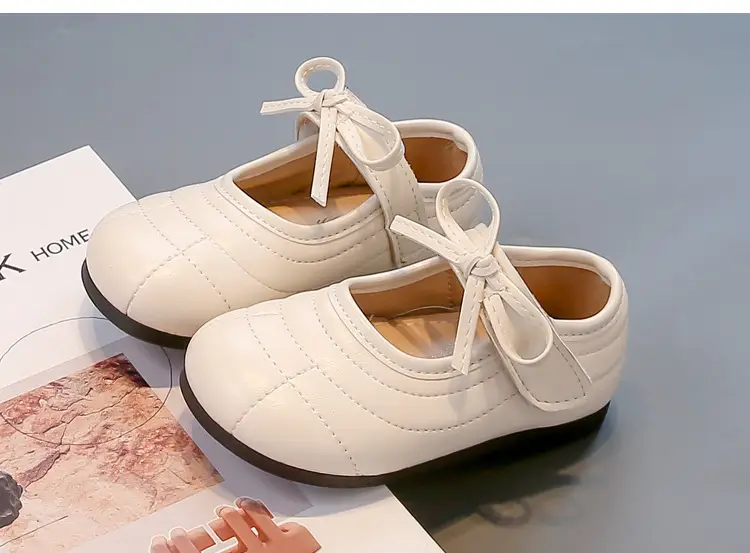 White Bow Baby Shoes for Girls Round Toe 2025 — feature 15