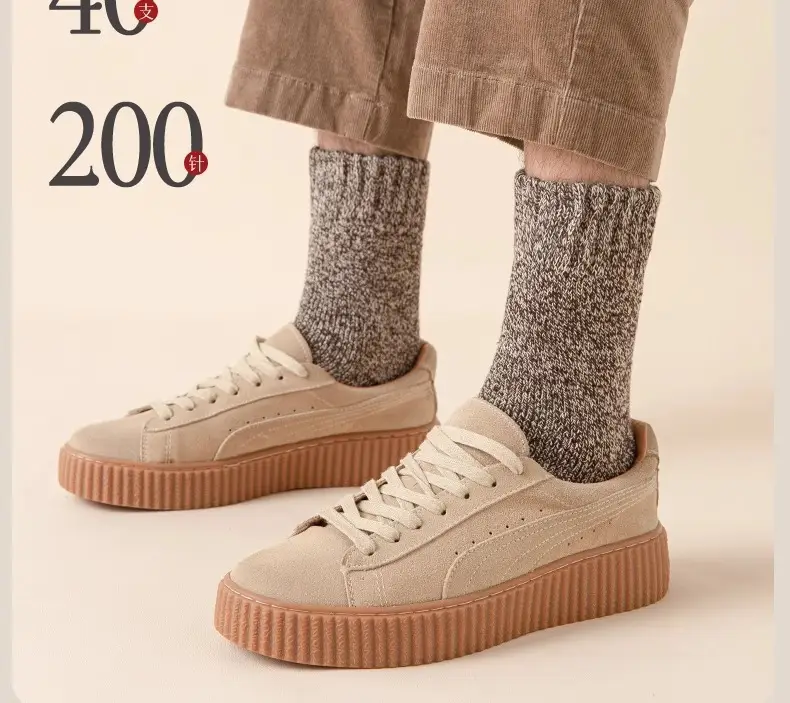Winter Thick Mid-Calf Socks for Men, Fleece-Lined, Thickened, Warm Terry Socks, Cashmere Socks, Solid Color Towel Socks Wholesale — feature 13
